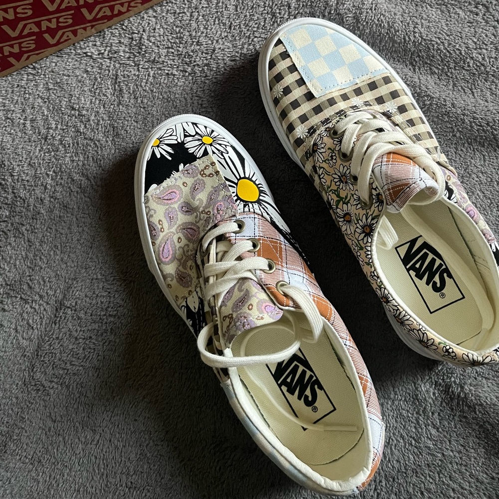 brand new patchwork vans in box
